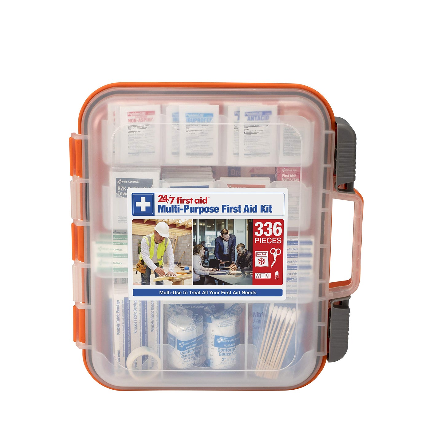 OSHA-Compliant 336-Piece First Aid Kit for 100 People