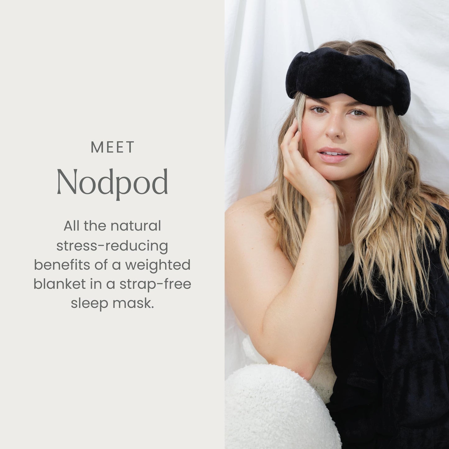 Weighted Sleep Mask with Gentle Pressure & Light Blocking