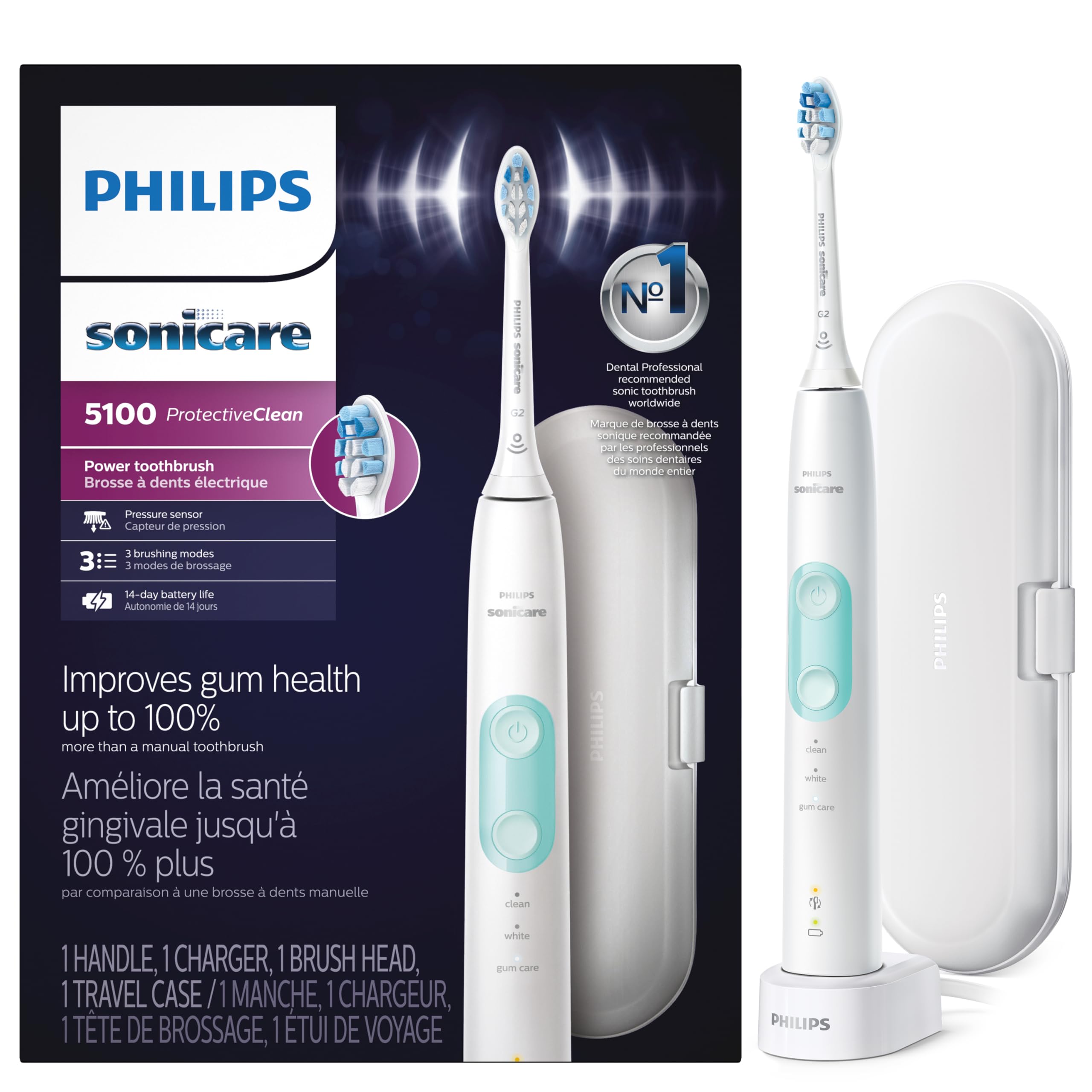 Philips Sonicare ProtectiveClean 5100 Rechargeable Electric Toothbrush