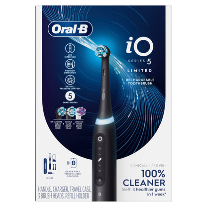 Rechargeable Smart Electric Toothbrush with Travel Case & 3 Brush Heads