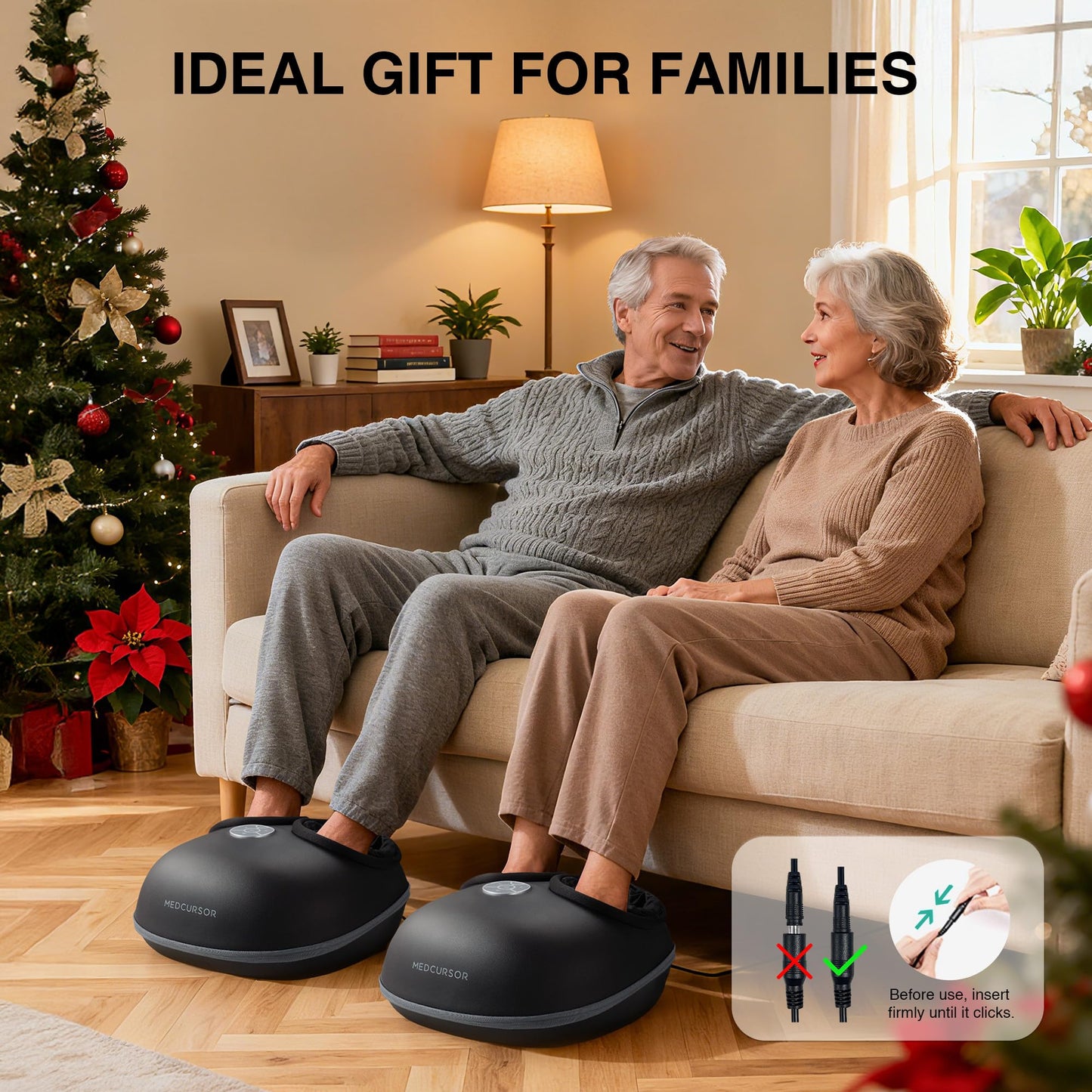 Heated Shiatsu Foot Massager with Air Compression & App Control