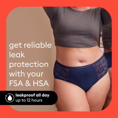 High-Waist Absorbent Period Underwear for All-Day Leak Protection