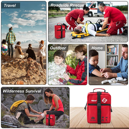 400-Piece Large Emergency First Aid Kit for Home, Travel & Outdoor Use