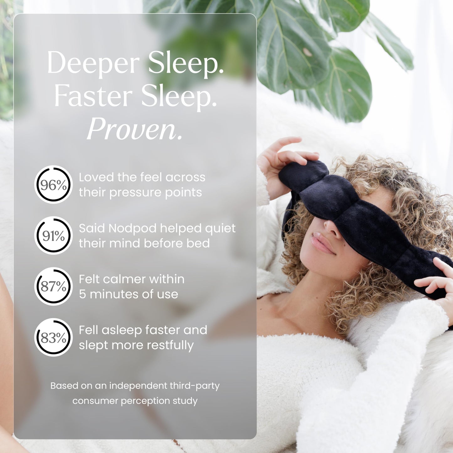 Weighted Sleep Mask with Gentle Pressure & Light Blocking