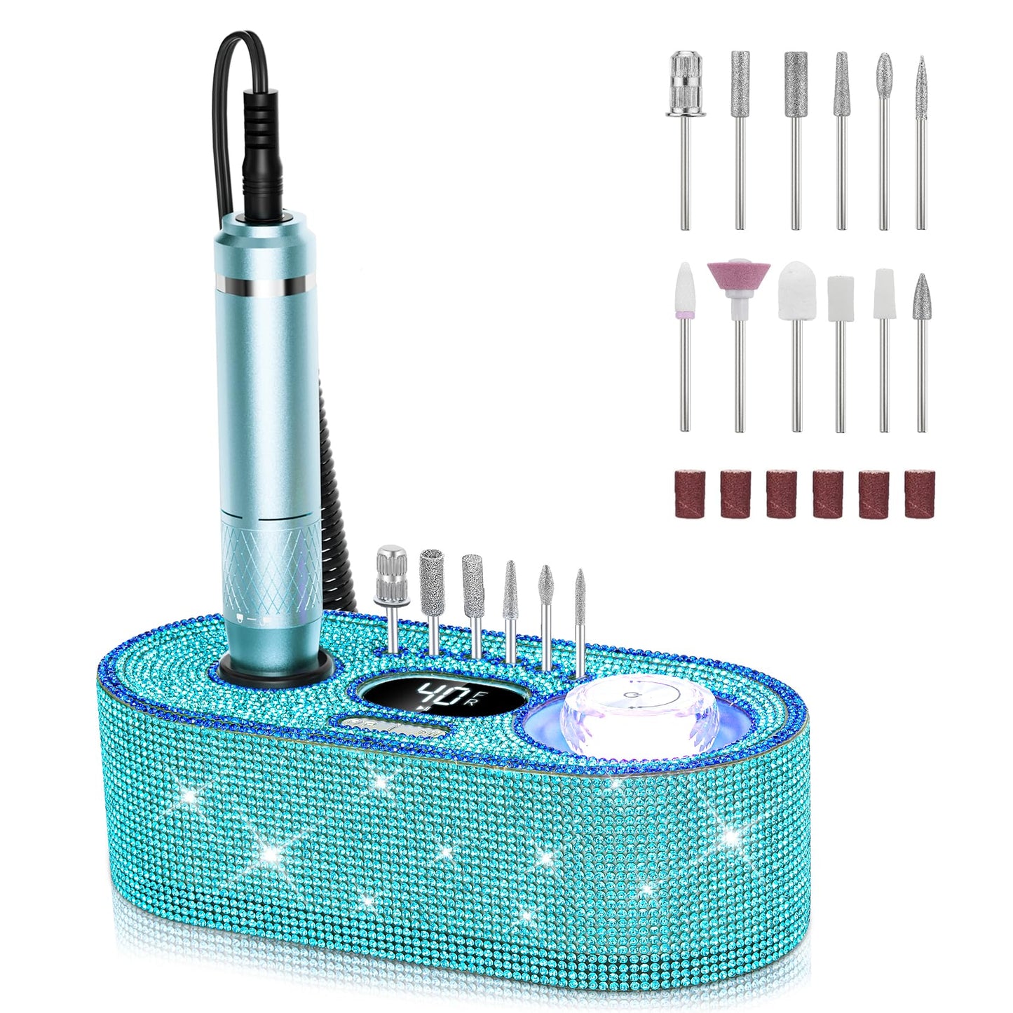 Professional Electric Nail Drill with LCD Display, 40,000 RPM