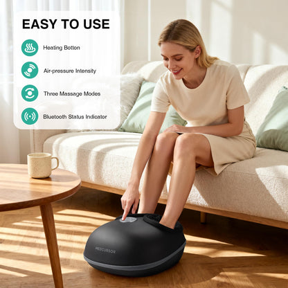 Heated Shiatsu Foot Massager with Air Compression & App Control
