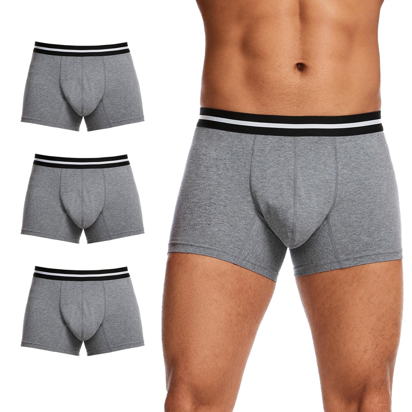 Washable Men’s Leakproof Incontinence Boxer Briefs with Light Absorbency