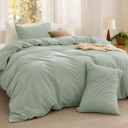 Cotton Comforter Set with Soft Microfiber Fill, 3 Pieces