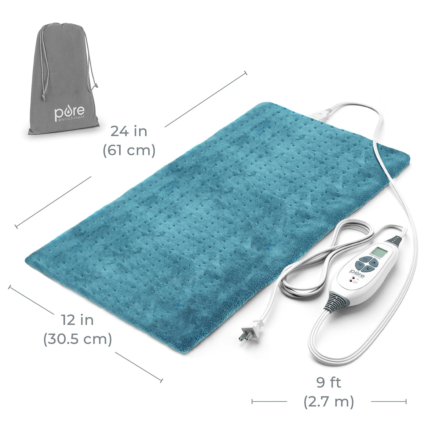 XL Electric Heating Pad with 6 Heat Settings & Auto-Off