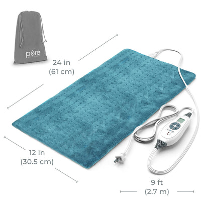 XL Electric Heating Pad with 6 Heat Settings & Auto-Off