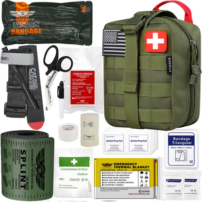 Emergency Trauma First Aid Kit with Tourniquet and 36-Inch Splint