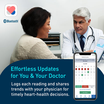 Wireless Upper Arm Blood Pressure Monitor with Bluetooth Connectivity