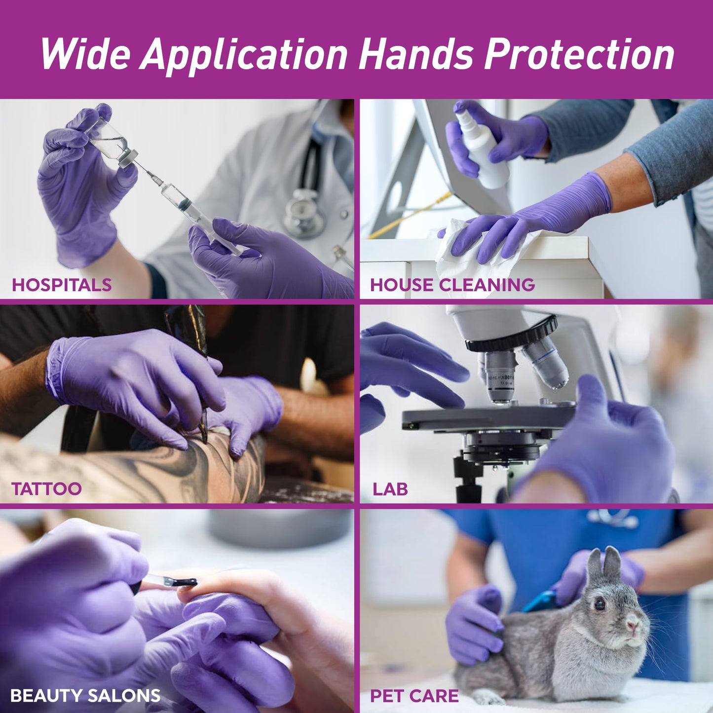 MedPride Powder-Free Nitrile Exam Gloves, Case/1000, 100 Count (Pack of 10)