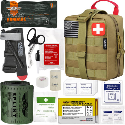 Emergency Trauma First Aid Kit with Tourniquet and 36-Inch Splint