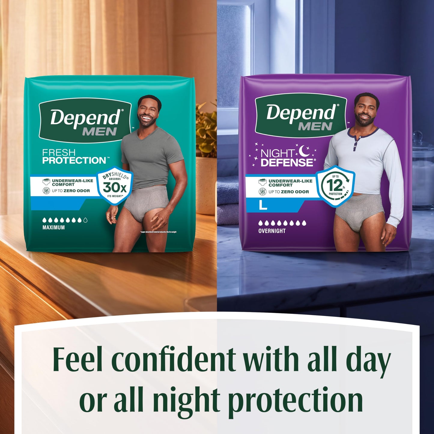 Depend Clean & Secure Ultra Thin Pads with Wings 2