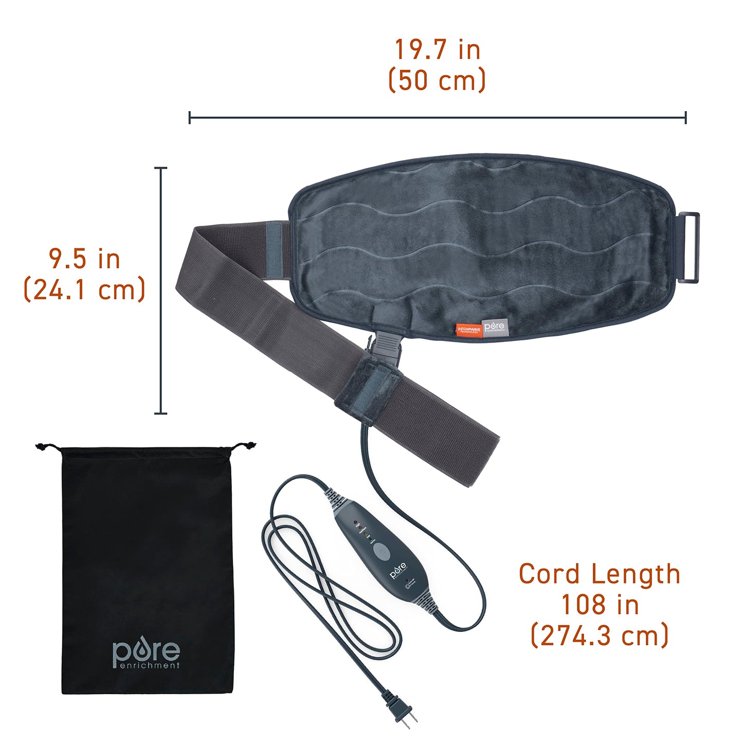 Far Infrared Heat Wrap for Back, Neck, Shoulders & Knees