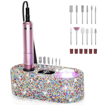 Professional Electric Nail Drill with LCD Display, 40,000 RPM