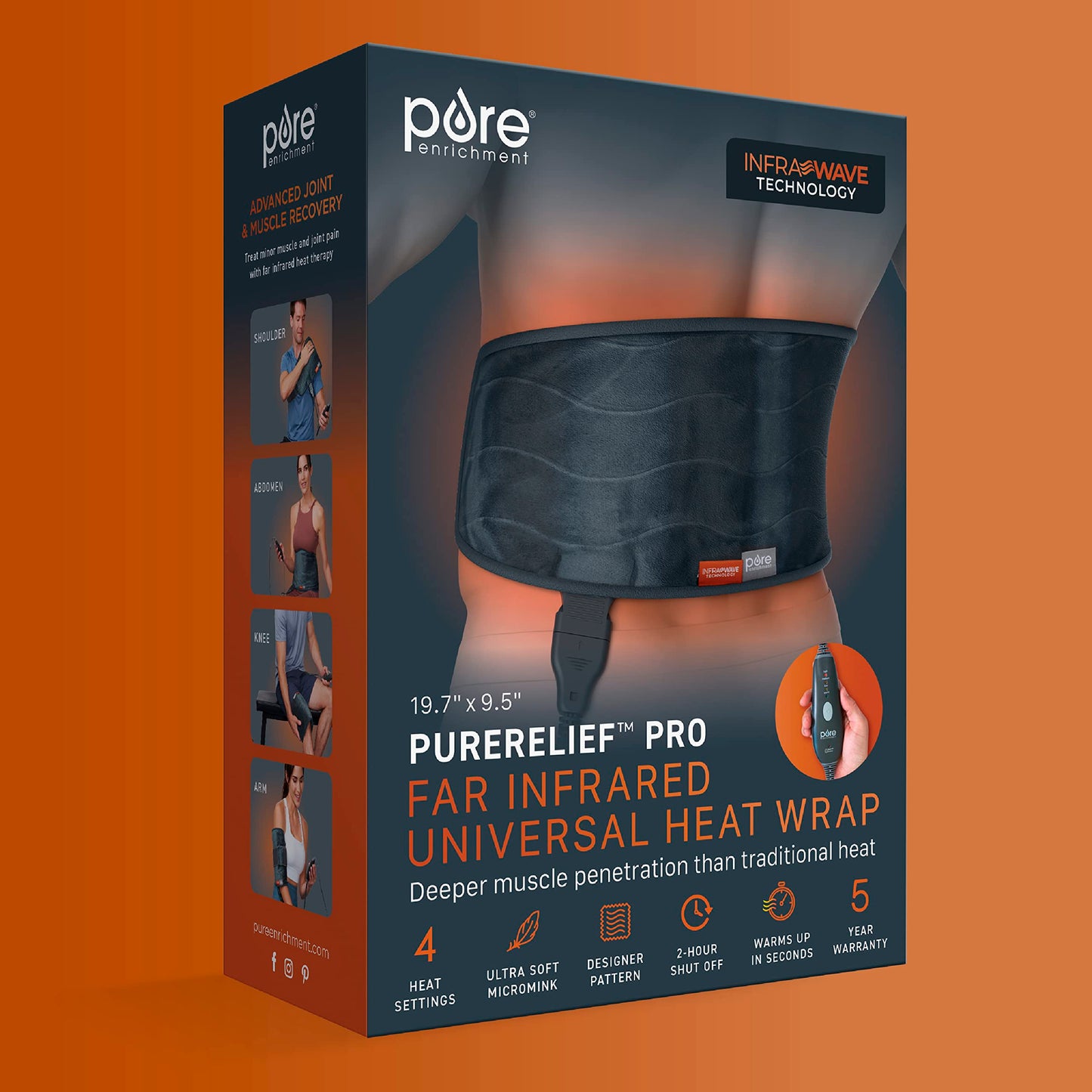 Far Infrared Heat Wrap for Back, Neck, Shoulders & Knees