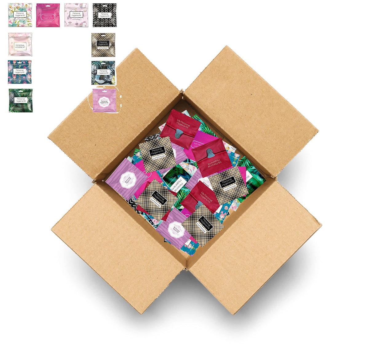All-in-One Menstrual Care Kit with Individually Wrapped Essentials, 60 Pack