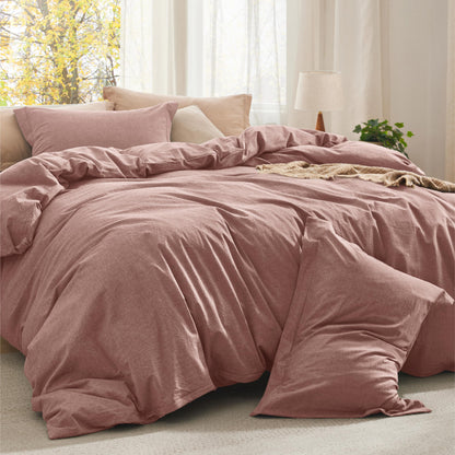 Cotton Comforter Set with Soft Microfiber Fill, 3 Pieces