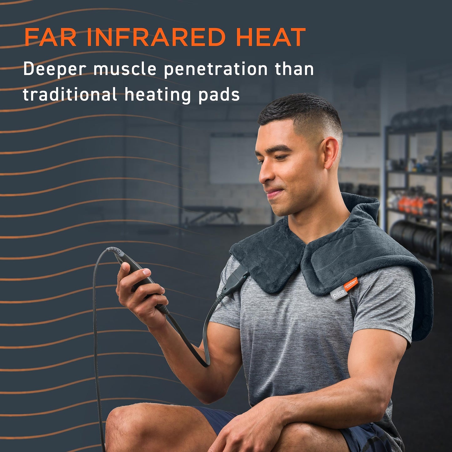 Far Infrared Neck & Shoulder Heating Pad with 4 Heat Settings